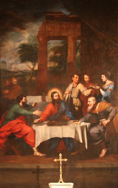 Christus und die Emmaus-Pilger von Reynaud Levieux